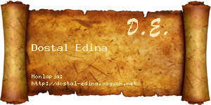 Dostal Edina névjegykártya