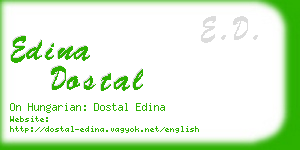 edina dostal business card